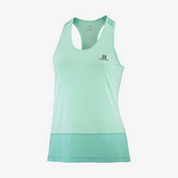 Mint Salomon CROSS RUN Women's T Shirts | US-O2169