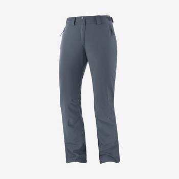 Navy / Blue Salomon THE BRILLIANT Women's Ski Pants | US-N2163