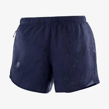 Navy Salomon AGILE Women's Shorts | US-O1201