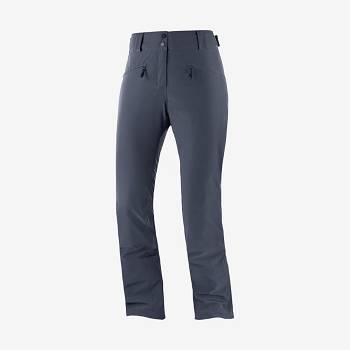 Navy Salomon EDGE Women's Ski Pants | US-N1554