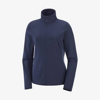 Navy Salomon ESSENTIAL LIGHTWARM Women's Hoodie | US-M2021