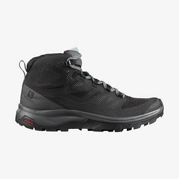 Navy Salomon OUTLINE MID GORE-TEX Women's Hiking Shoes | US-M1181