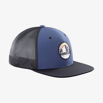 Navy Salomon TRUCKER Men's Hats | US-L1361