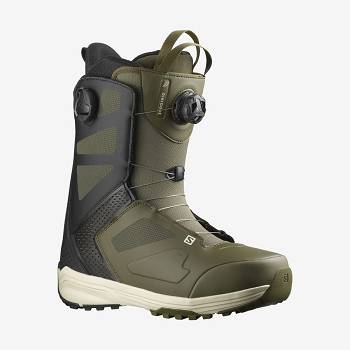 Olive / Black Salomon DIALOGUE DUAL BOA Men's Ski Boots | US-O1840