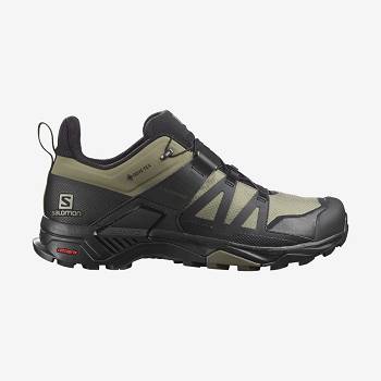 Olive / Black Salomon X ULTRA 4 GORE-TEX Men's Waterproof Shoes | US-O2468