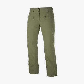 Olive Salomon EDGE Women's Ski Pants | US-M2602