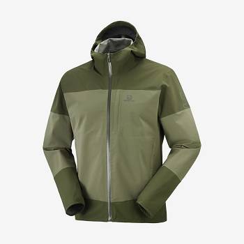 Olive Salomon OUTRACK WATERPROOF 2.5L Men's Waterproof Jackets | US-O2337