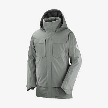 Olive Salomon STANCE CARGO Men's Ski Jackets | US-A1843