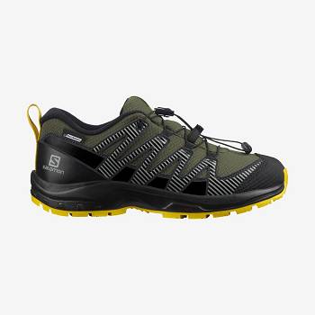 Olive Salomon XA PRO V8 CLIMASALOMON™ WATERPROOF kids Hiking Shoes | US-A1353