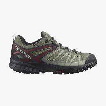 Olive Salomon X CREST GORE-TEX Men's Hiking Shoes | US-W1620