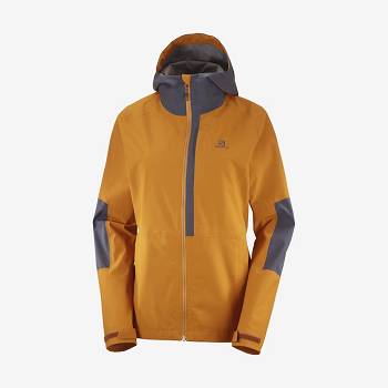 Orange Salomon OUTRACK WATERPROOF 2.5L Women's Waterproof Jackets | US-O2447