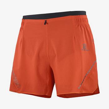 Orange Salomon SENSE AERO 5'' Men's Shorts | US-N1022