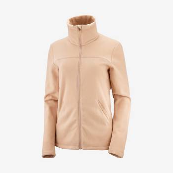 Pink Salomon ESSENTIAL COSY FLEECE Women's Hoodie | US-O2503