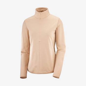 Pink Salomon ESSENTIAL LIGHTWARM Women's Hoodie | US-O1658