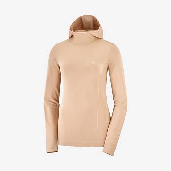 Pink Salomon ESSENTIAL SEAMLESS Women's Hoodie | US-A1591