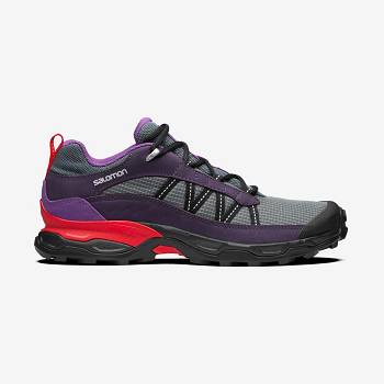 Purple Salomon SHELTER LOW LEATHER Men's Sneakers | US-M2406