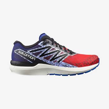 Red / Blue Salomon SONIC 5 BALANCE Men's Running Shoes | US-N2457