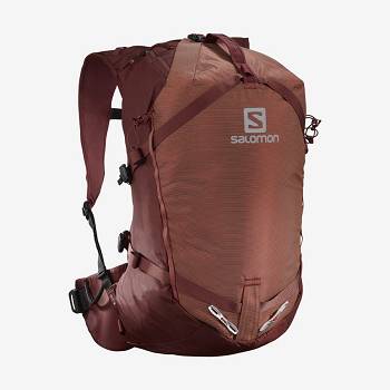 Red / Brown Salomon MTN 30 Women's Backpacks | US-L1004