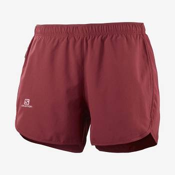 Red Salomon AGILE Women's Shorts | US-A2403