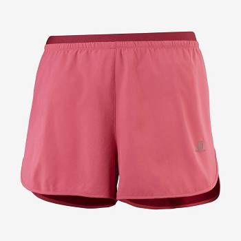 Red Salomon CROSS 3'' Women's Shorts | US-N2443