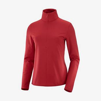 Red Salomon ESSENTIAL LIGHTWARM Women's Hoodie | US-N2422