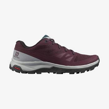 Red Salomon OUTLINE Women's Hiking Shoes | US-O2174