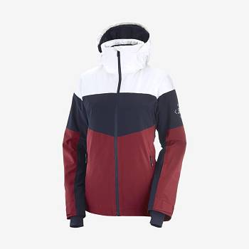 Red Salomon SLALOM Women's Ski Jackets | US-N1127