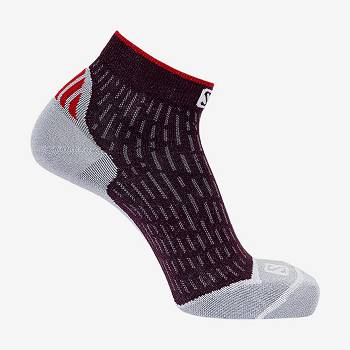 Red Salomon ULTRA ANKLE Women's Socks | US-A1409