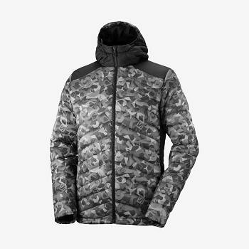 White / Black Salomon ESSENTIAL XWARM DOWN Men's Insulated Jackets | US-N2121