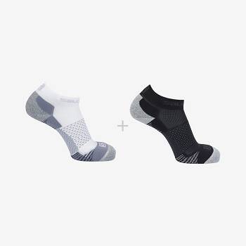 White / Black Salomon SPEEDCROSS 2-PACK Women's Socks | US-S2003