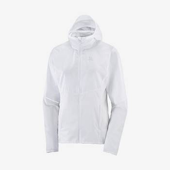 White Salomon AGILE WIND Women's Windbreakers Jacket | US-N1589