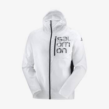 White Salomon BONATTI CROSS WIND Men's Windbreakers Jacket | US-N2604