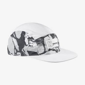 White Salomon BONATTI WATERPROOF FIVE PANEL Men's Hats | US-A1913