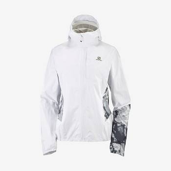 White Salomon BONATTI WATERPROOF Women's Waterproof Jackets | US-S1191