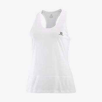 White Salomon CROSS RUN Women's T Shirts | US-N2401