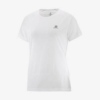 White Salomon CROSS RUN Women's T Shirts | US-O1082