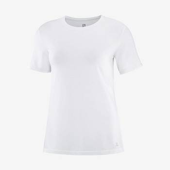 White Salomon ESSENTIAL TENCEL Women's T Shirts | US-A2207