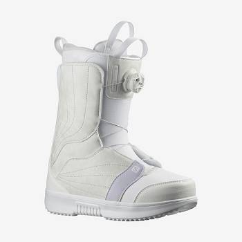 White Salomon PEARL BOA WHITE Women's Ski Boots | US-M2399