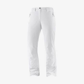 White Salomon THE BRILLIANT Women's Ski Pants | US-O2405