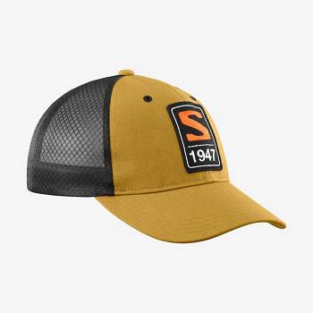 Yellow Salomon TRUCKER Men's Hats | US-A2599